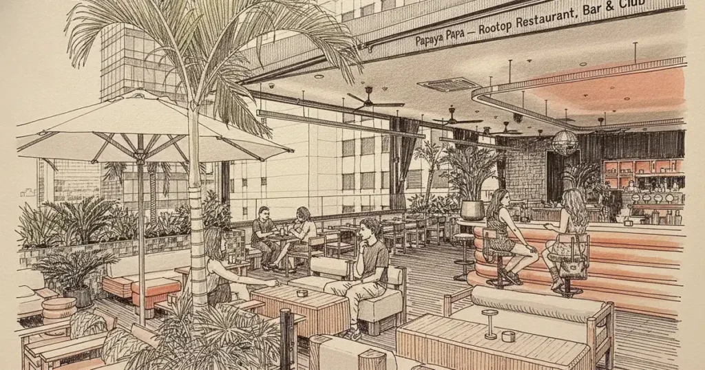 Papaya Papa – Rooftop Restaurant, Bar & Club, District 1